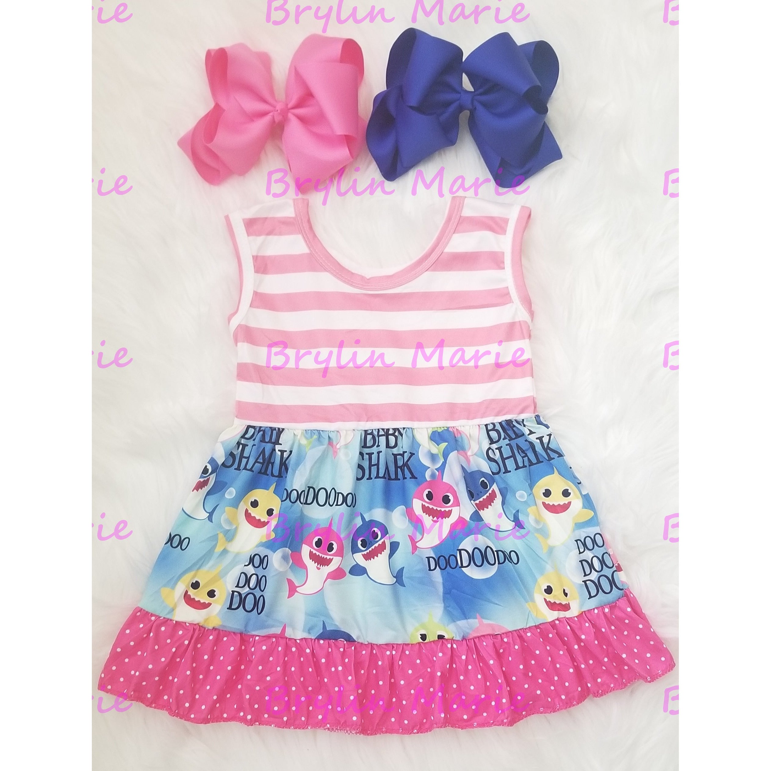 Baby shark boutique dress sale