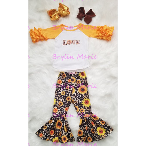 Leopard Love Sunflower Set - Brylin Marie Boutique