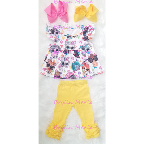 Puppies & Kittens Solid Icing Ruffle Set